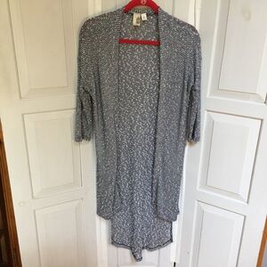Francesca's Bird Cage Black and White Striped Cardigan